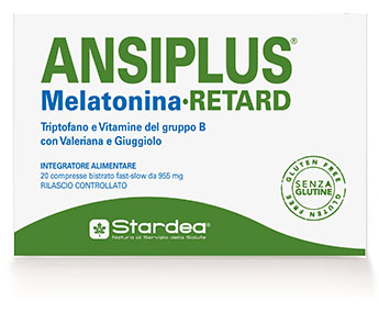 ANSIPLUS RETARD MELATONINA 20 COMPRESSE BISTRATO FAST SLOW 955 MG - farmaidea24.com