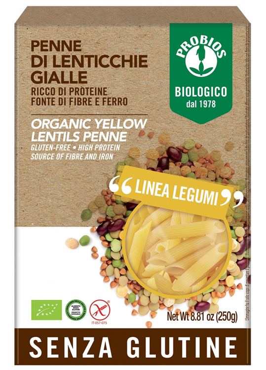 PROBIOS PENNE LENTICCHIE GIALLE 250 G - farmaidea24.com