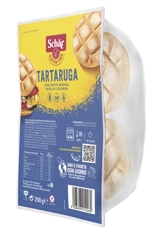 SCHAR TARTARUGA PANE SENZA LATTOSIO 200 G - farmaidea24.com