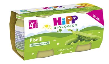 HIPP BIO OMOGENEIZZATO PISELLI 2X80 G - farmaidea24.com