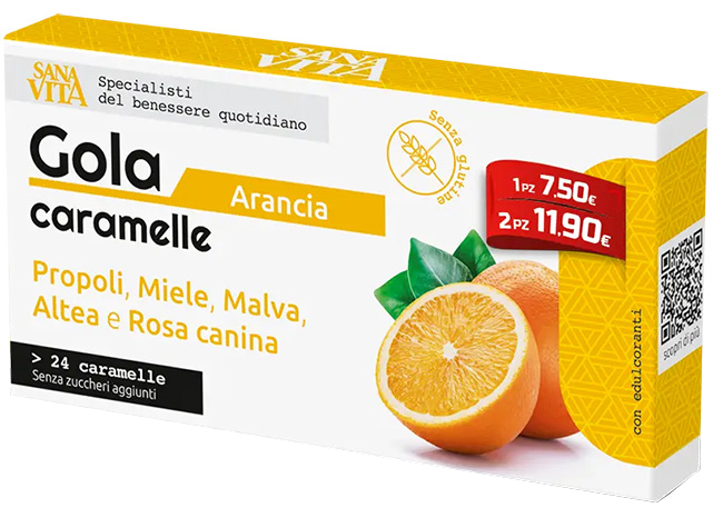 SANAVITA GOLA ARANCIA 24 COMPRESSE - farmaidea24.com