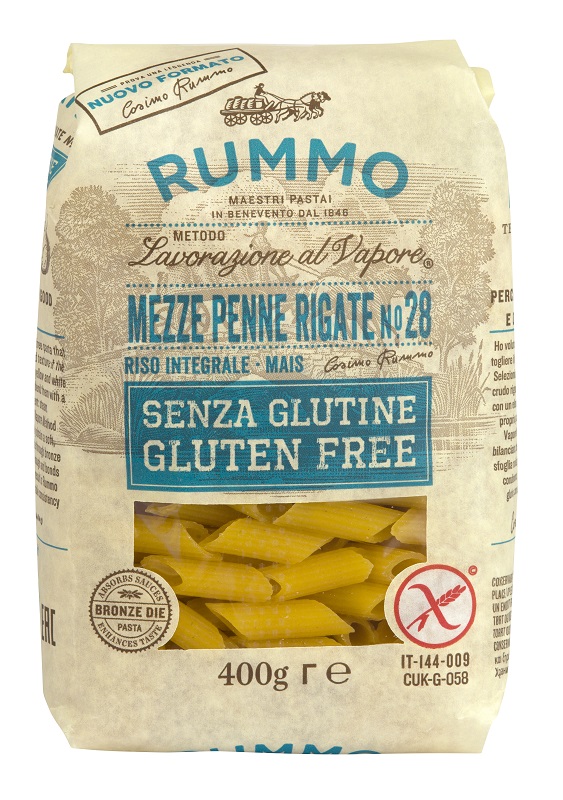 RUMMO MEZZE PENNE RIGATE N28 RISO INTEGRALE E MAIS 400 G - farmaidea24.com