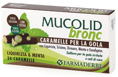 MUCOLID BRONC MENTA & LIQUIRIZIA 24 CARAMELLE - farmaidea24.com