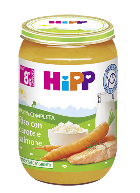 HIPP PAPPA PRONTA RISO CAROTE SALMONE 220 G - farmaidea24.com