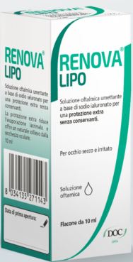 RENOVA COLLIRIO SOSTITUTO LACRIMALE A BASE DI ACIDO IALURONICO 0,4% E LIPIDI FLACONE DA 10 ML SENZA CONSERVANTI - farmaidea24.com