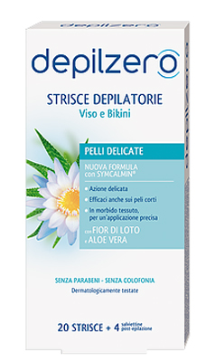 DEPILZERO STRISCE VISO E BIKINI 20 PEZZI - farmaidea24.com