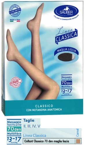 SAUBER CLASSICO COLLANT 70 DENARI MAGLIA LISCIA CAMEL 5 - farmaidea24.com