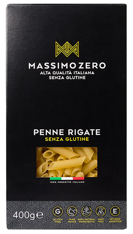 MASSIMO ZERO PENNE RIGATE 400 G - farmaidea24.com