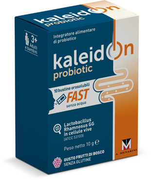 KALEIDON PROBIOTIC FAST FRUTTI DI BOSCO 10 BUSTE OROSOLUBILI - farmaidea24.com