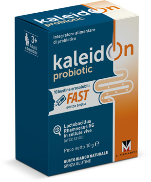 KALEIDON PROBIOTIC FAST BIANCO NATURALE 10 BUSTE OROSOLUBILI - farmaidea24.com