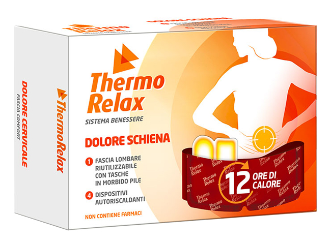 THERMORELAX FASCIA LOMBARE DOLORE SCHIENA+4 DISPOSITIVI AUTORISCALDANTI - farmaidea24.com
