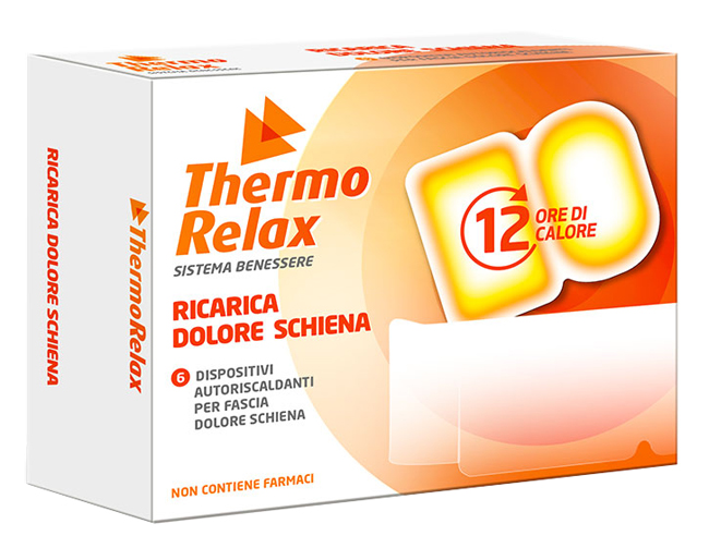THERMORELAX RICARICA PER FASCIA DOLORE LOMBARE 6 DISPOSITIVI AUTORISCALDANTI - farmaidea24.com