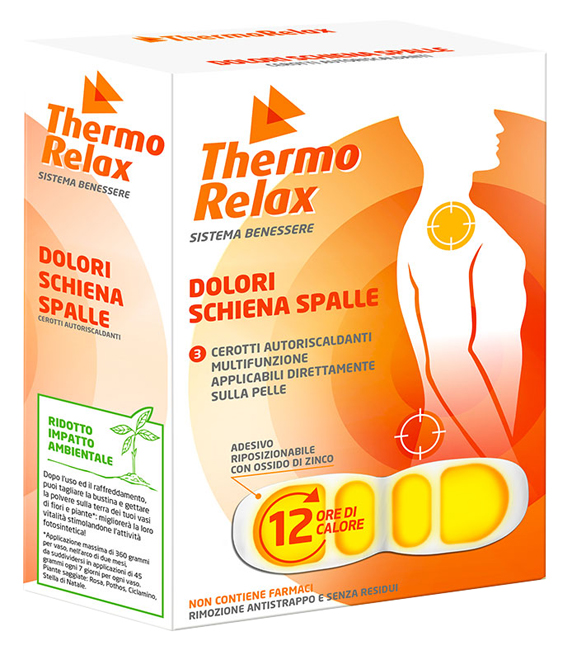 THERMORELAX CEROTTO AUTORISCALDANTE DOLORE SCHIENA/SPALLE 3 PEZZI - farmaidea24.com