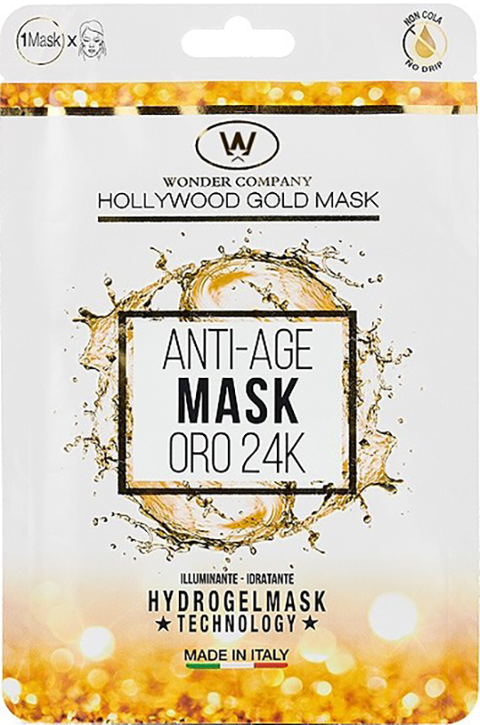 HOLLYWOOD GOLD MASK ANTIAGE IDRATANTE ILLUMINANTE - farmaidea24.com