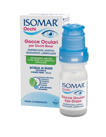 ISOMAR OCCHI GOCCE OCULARI ALL'ACIDO IALURONICO 0,20% 10 ML SENZA CONSERVANTI - farmaidea24.com