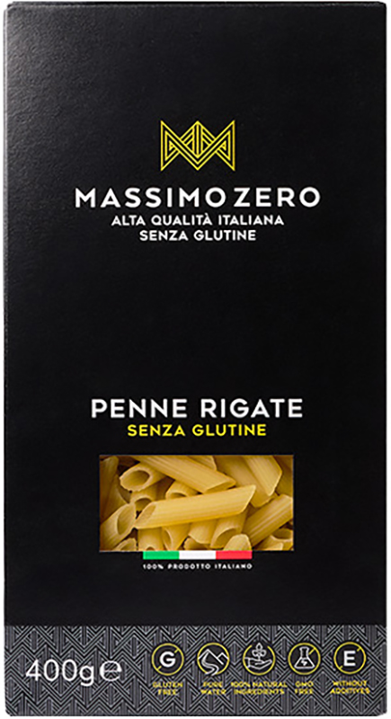 MASSIMO ZERO MEZZE PENNE RIGATE 400 G - farmaidea24.com