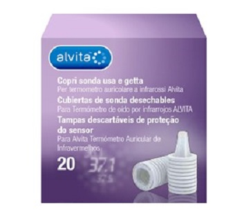 ALVITA COPRI SONDA USA E GETTA PER TERMOMETRO AD INFRAROSSI 20 PEZZI - farmaidea24.com