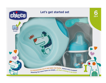 CHICCO SET PAPPA 6 MESI+ AZZURRO - farmaidea24.com