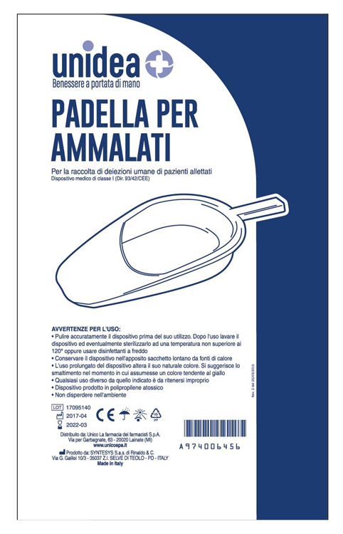 PADELLA PER RACCOLTA URINE UNIDEA DA 800 ML - farmaidea24.com
