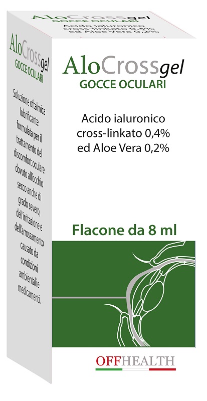 ALOCROSS GOCCE OCULARI ACIDO IALURONICO CROSS-LINKATO 0,2% E ALOE VERA 8 ML - farmaidea24.com
