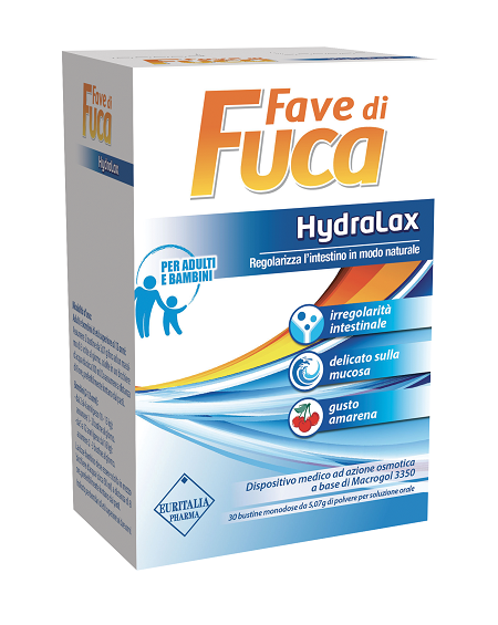 FAVE DI FUCA HYDRALAX 30 BUSTINE MONODOSE DA 5,07 G GUSTO AMARENA - farmaidea24.com