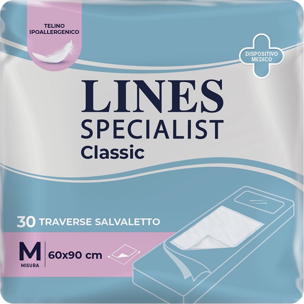 TRAVERSA ASSORBENTE LINES SPECIALIST CLASSIC MISURA 60X90 CM 30 PEZZI - farmaidea24.com
