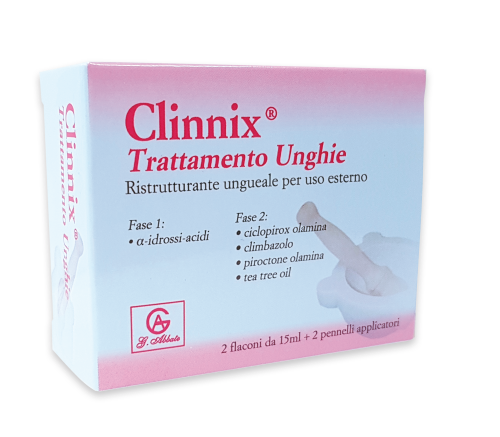 CLINNIX TRATTAMENTO UNGHIE 2 FLACONI 15 ML + 2 PENNELLI APPLICATORI - farmaidea24.com