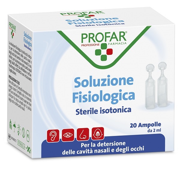 PROFAR SOLUZIONE FISIOLOGICA STERILE ISOTONICA 2 ML 20 AMPOLLE - farmaidea24.com