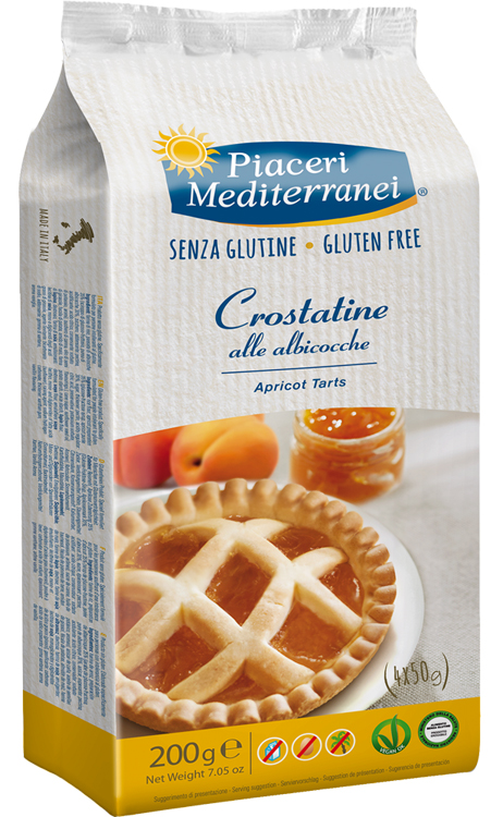 PIACERI MEDITERRANEI LE BONTA' DEL MATTINO CROSTATINE ALL'ALBICOCCA 4 X 50 G - farmaidea24.com