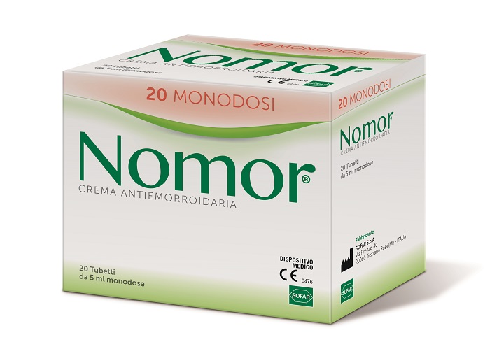 NOMOR CREMA ANTIEMORROIDARIA 20 TUBETTI MONODOSE DA 5 ML - farmaidea24.com
