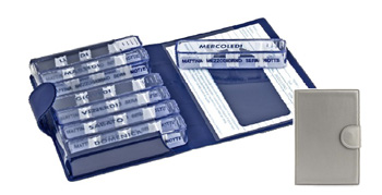 PORTAPILLOLE SETTIMANALE MEDIDOS SILVER APERTURA/CHIUSA IN VELCRO 10,5X15,5X2,5 CM - farmaidea24.com