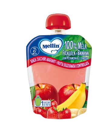 MELLIN POUCH MELA/FRAGOLA/BANANA 90 G - farmaidea24.com
