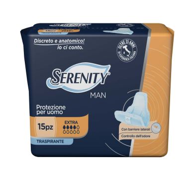 PANNOLINO SERENITY LIGHT MAN EXTRA CON ADESIVO O ALTRO FISSAGGIO 15 PEZZI - farmaidea24.com