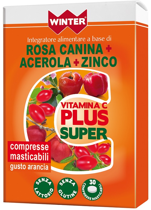 WINTER VITAMINA C PLUS SUPER  + ZINCO 30 COMPRESSE MASTICABILI - farmaidea24.com