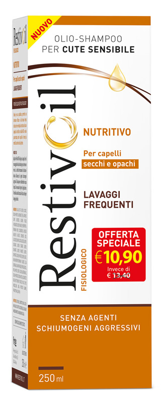 RESTIVOIL NUTRITIVO PER CAPELLI SECCHI E OPACHI LAVAGGI FREQUENTI OFFERTA SPECIALE 250 ML - farmaidea24.com
