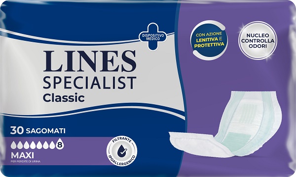 PANNOLONE PER INCONTINENZA LINES SPECIAL CLASSIC SAGOMATO MAXI 30 PEZZI - farmaidea24.com