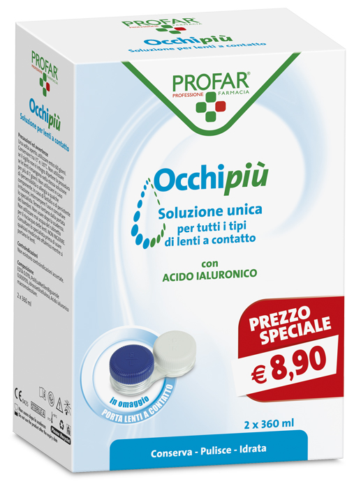 PROFAR OCCHIPIU' SOLUZIONE UNICA 2 FLACONI DA 360 ML CE - farmaidea24.com