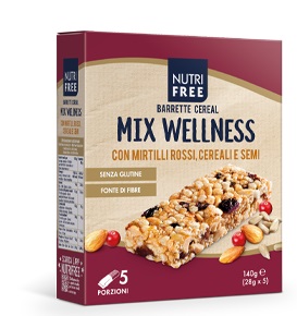 NUTRIFREE BARRETTE CEREAL MIX WELLNESS 28 G X 5 - farmaidea24.com