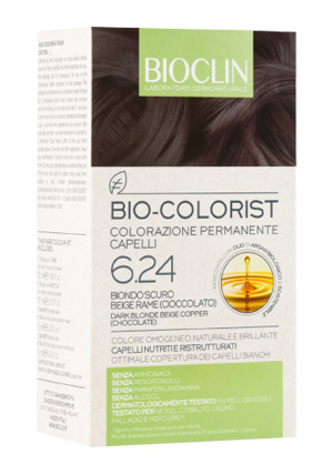 BIOCLIN BIO COLORIST 6,24 BIONDO SCURO BEIGE RAME - farmaidea24.com