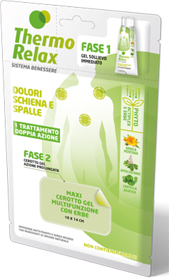 THERMO RELAX FITO GEL DOLORI SCHIENA E SPALLE FASE 2 MAXI CEROTTO GEL MULTIFUNZIONALE CON ERBE 1 PEZZO - farmaidea24.com