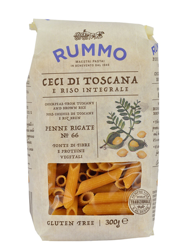 RUMMO PENNE RIGATE N 66 CECI DI TOSCANA E RISO INTEGRALE 300 G - farmaidea24.com
