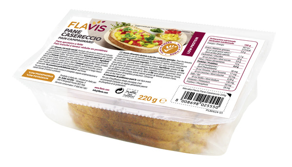 FLAVIS PANE CASERECCIO PANE APROTEICO A FETTE 220 G - farmaidea24.com