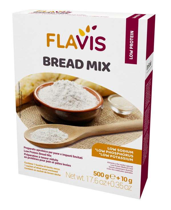 FLAVIS BREAD MIX PREPARATO PER PANE E IMPASTI LIEVITATI APROTEICI 500 G - farmaidea24.com