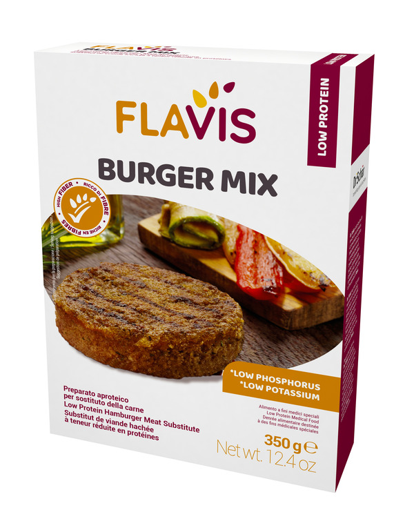 FLAVIS BURGER MIX PREPARATO APROTEICO PER SOSTITUTO DELLA CARNE 350 G - farmaidea24.com