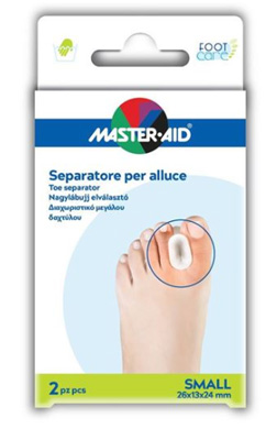 SEPARATORE DITA IN GEL MASTER-AID FOOTCARE PER ALLUCE SMALL 2 PEZZI D1 - farmaidea24.com