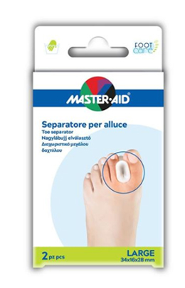 SEPARATORE DITA IN GEL MASTER-AID FOOTCARE PER ALLUCE LARGE 2 PEZZI D2 - farmaidea24.com