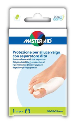 PROTEZIONE MASTER-AID FOOTCARE PER ALLUCE VALGO CON SEPARATORE DITA INTEGRATO 1 PEZZO D9 - farmaidea24.com