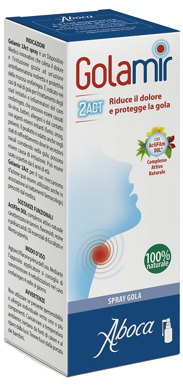 GOLAMIR 2ACT SPRAY 30 ML NO ALCOOL ADULTI E BAMBINI DA UN ANNO DI ETA' - farmaidea24.com