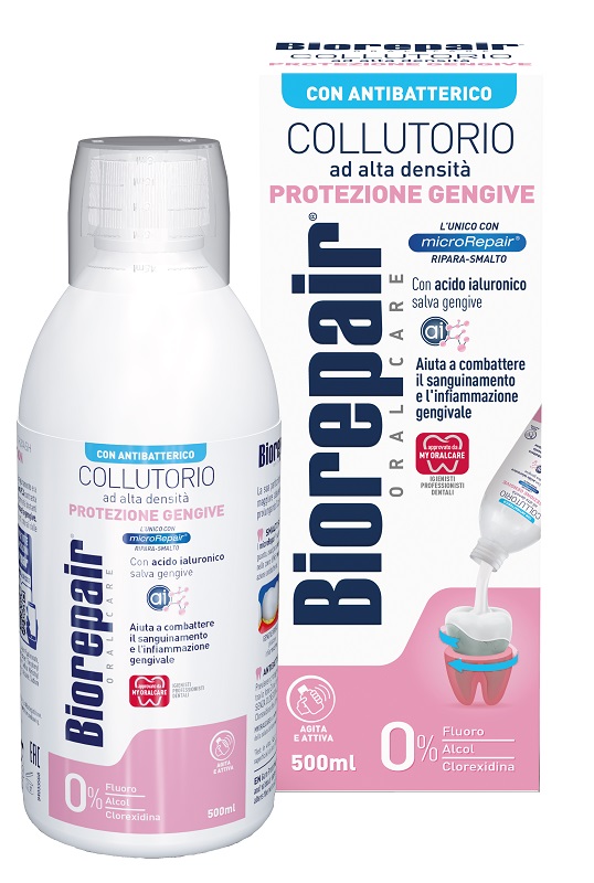 BIOREPAIR ORAL CARE COLLUTORIO ALTA INTENSITA' CON ANTIBATTERICO PROTEZIONE GENGIVE 500 ML - farmaidea24.com
