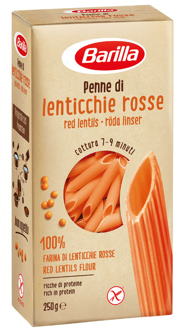 BARILLA PENNE DI LENTICCHIE ROSSE 250 G - farmaidea24.com